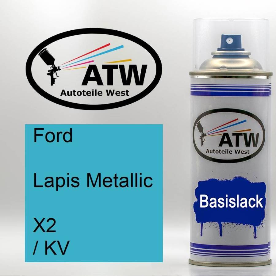 Ford, Lapis Metallic, X2 / KV: 400ml Sprühdose, von ATW Autoteile West.